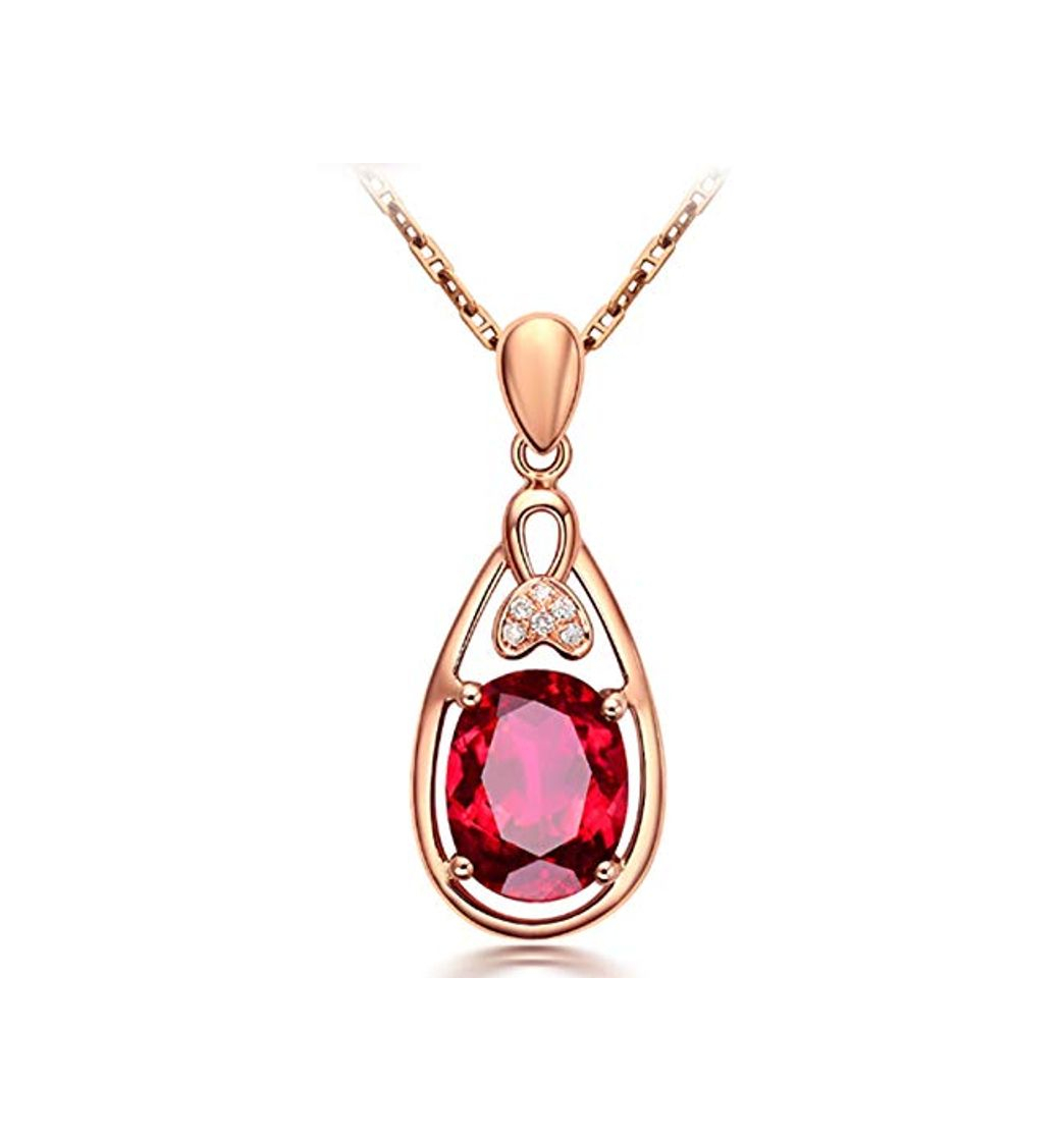Social AnazoZ 18K Oro Rosa Collar Colgante Mujer Oro Rosa Collar Colgante Mujer