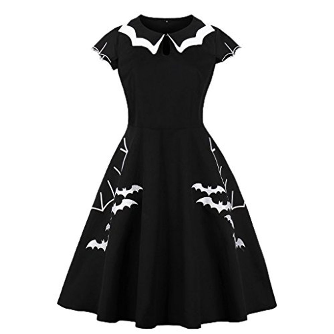 Fashion Wellwits Vestido vintage de Halloween para mujer