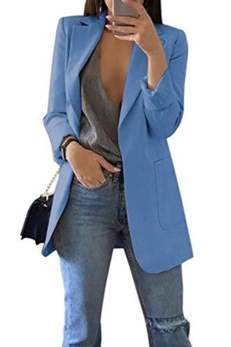 Moda Mujer Blazer Traje De Chaqueta Ropa Trabajo Casual OL Oficina Negocio Solapa