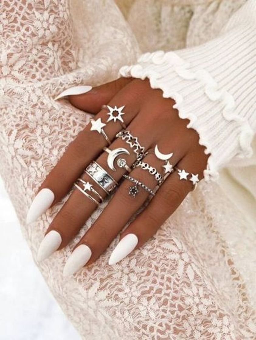 Producto 10pcs Moon & Star Decor Ring 