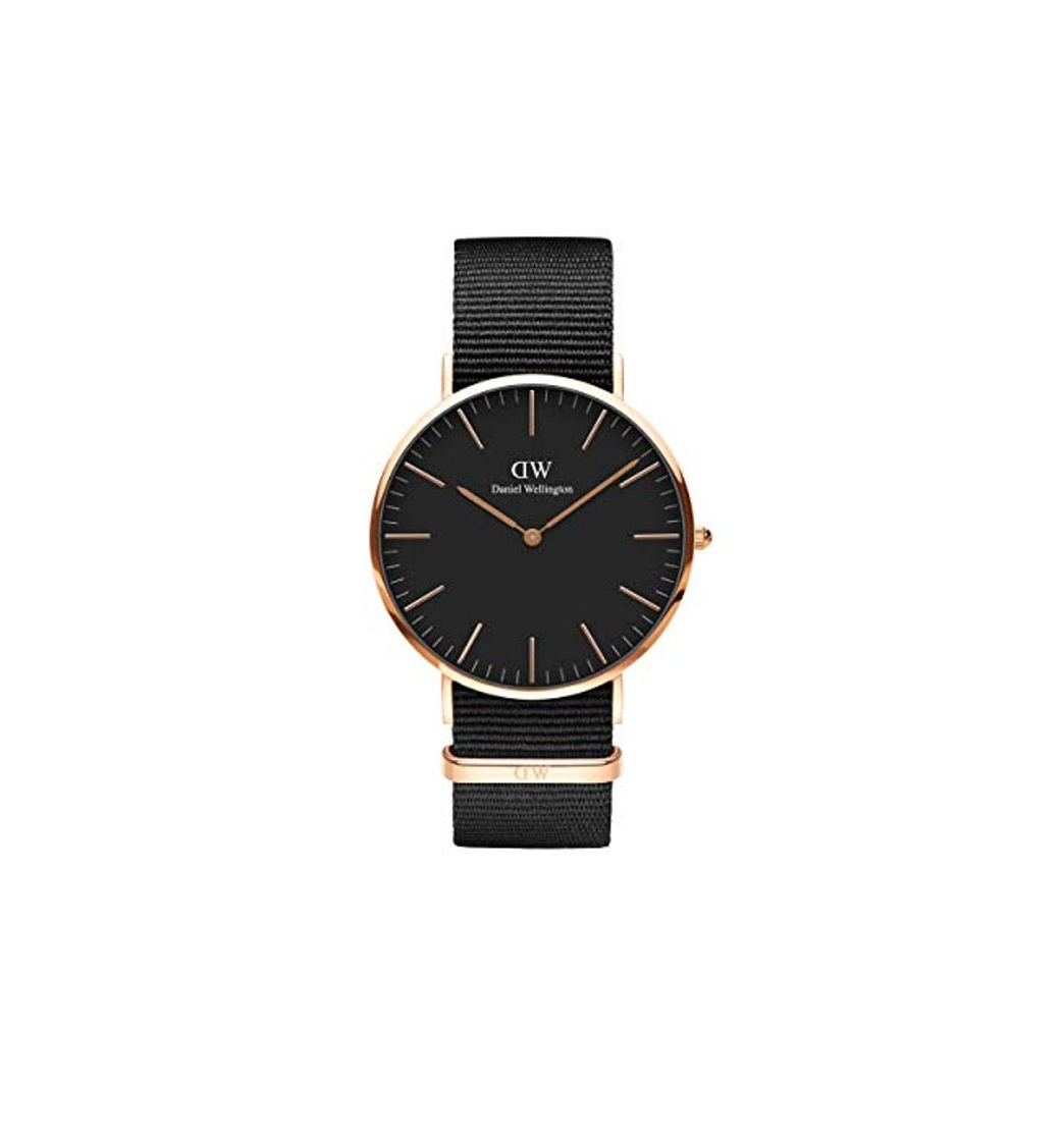 Fashion Daniel Wellington Reloj analogico para Unisex de Cuarzo con Correa en Nailon