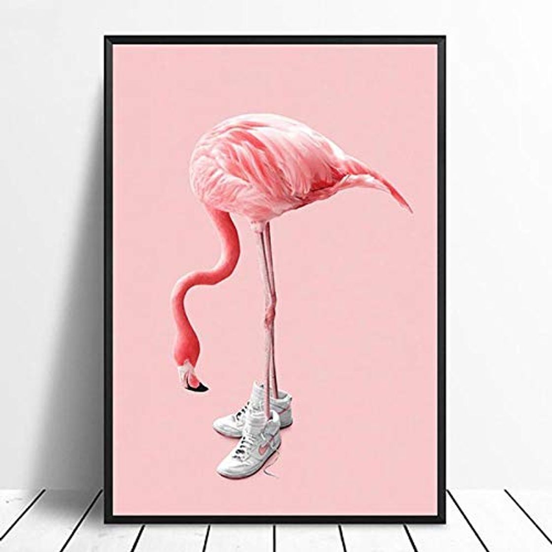 Product Rosado Flamenco con Zapatillas De Deporte Imágenes Arte Abstracto De La Pared Pintura De La Lienzo Poster Baratos Impresiones Cuadros para Sala Decoración del Dormitorio B2 50x70cm Sin Marco