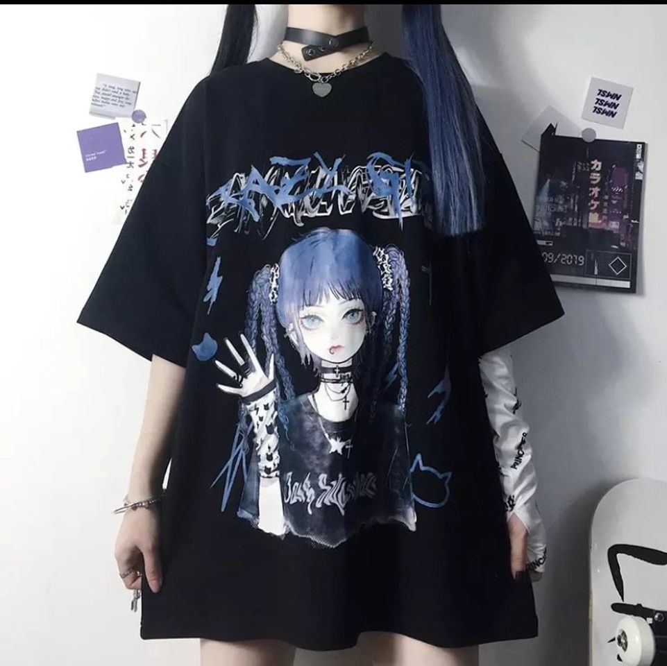 Moda Camiseta goth grunge 