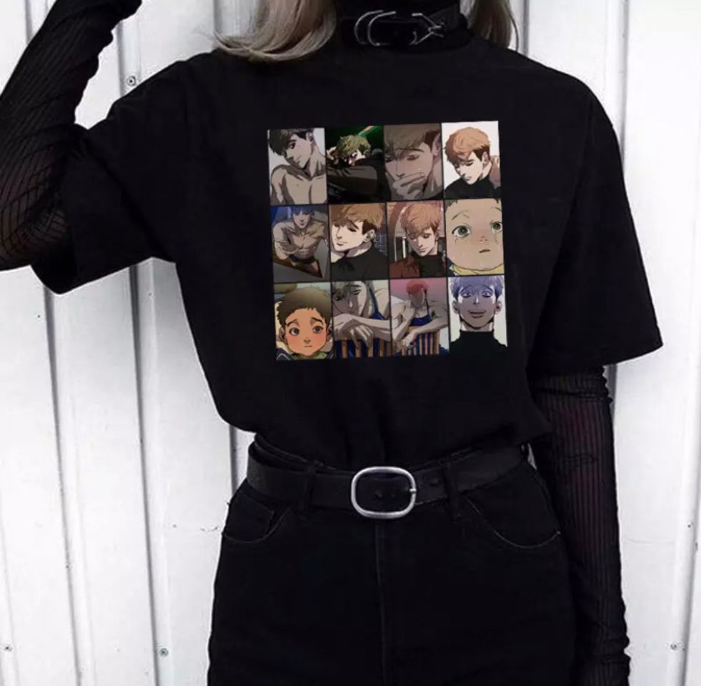 Moda camiseta goth anime