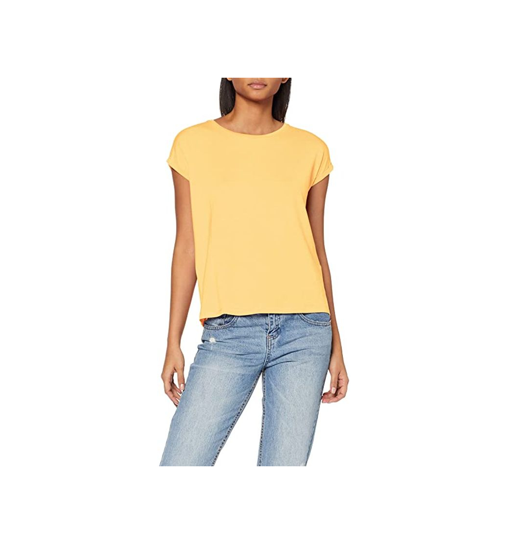 Moda Vero Moda Vmava Plain SS Top Ga Noos Camiseta, Marrón