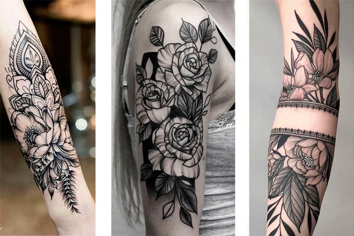 Fashion Tatuagens de flores