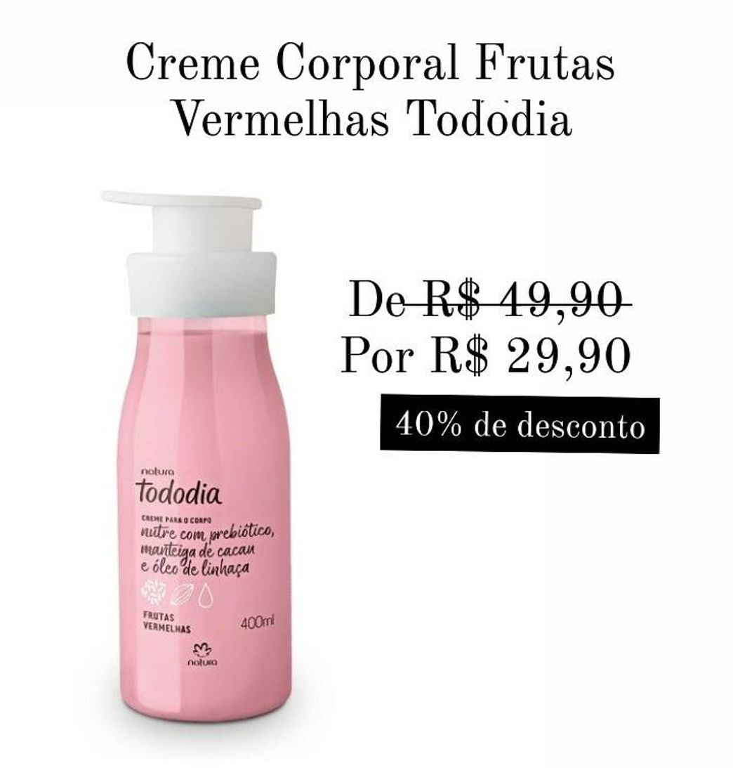 Productos Creme Corporal Frutas Vermelhas Tododia

