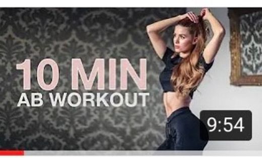 10 MIN INTENSE AB WORKOUT // No Equipment - YouTube