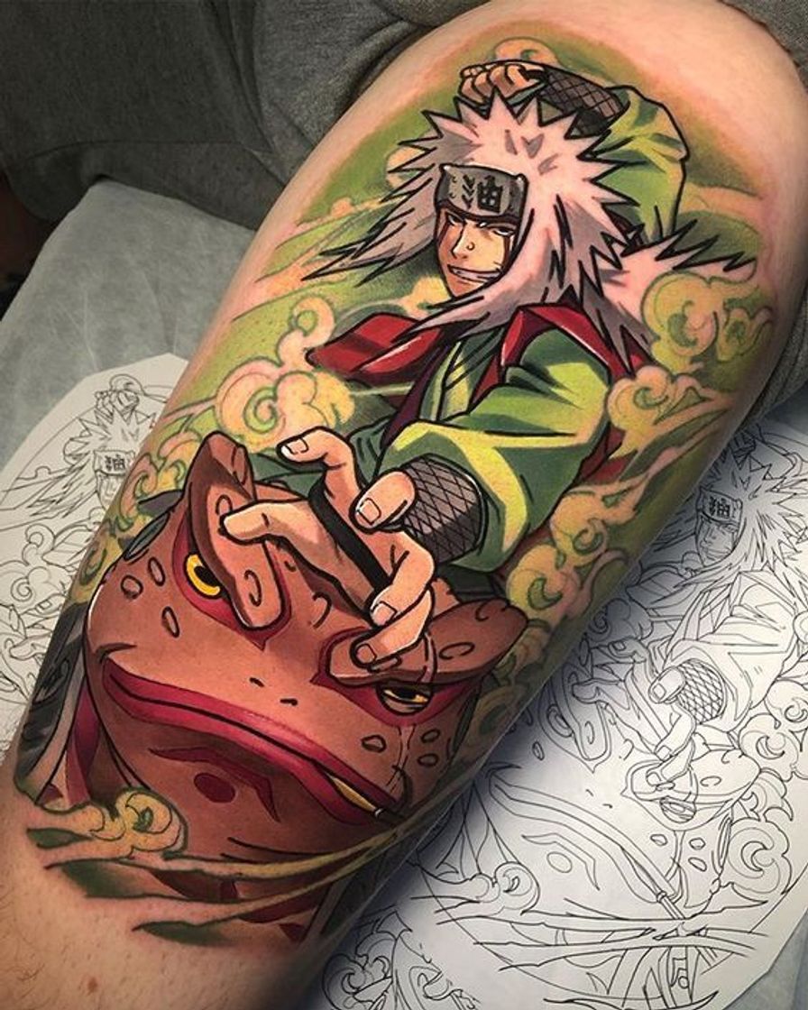 Moda Tatuagem de anime colorida 