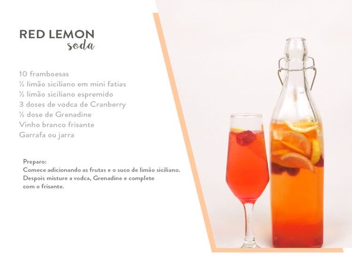 Fashion Red lemon soda