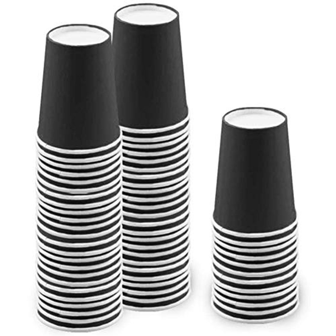 Producto 60 Piezas Vasos de Papel Negro Tazas de Fiesta Desechables Vasos Carton