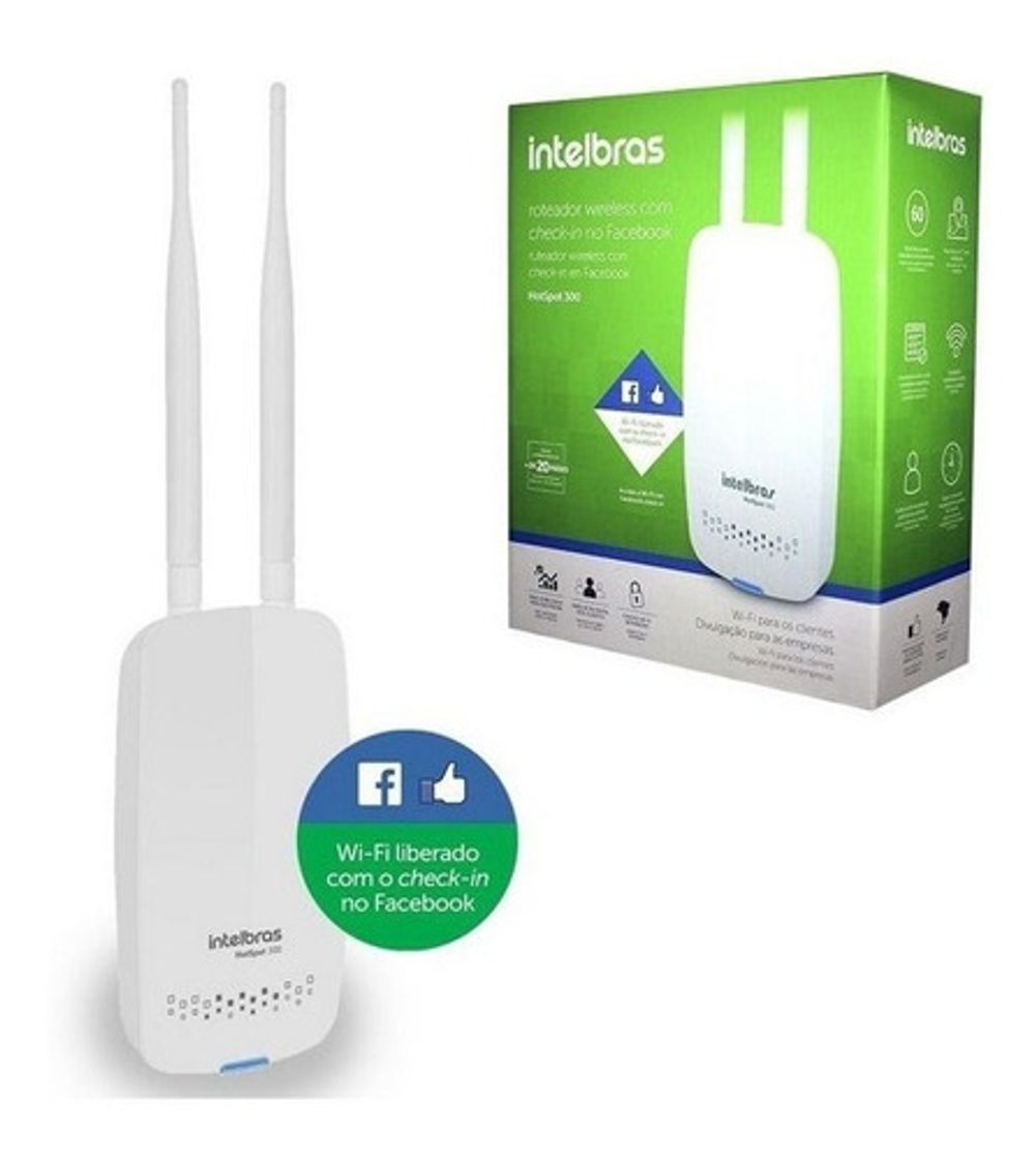 Fashion Roteador Intelbras Hotspot 300 Branco 1 Unidade