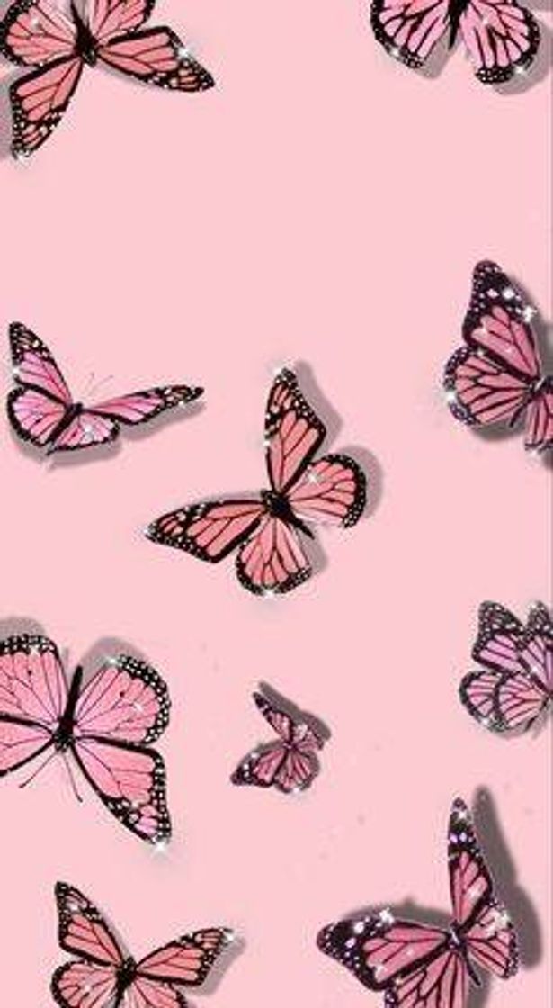 Moda Wallpaper butterfly pink