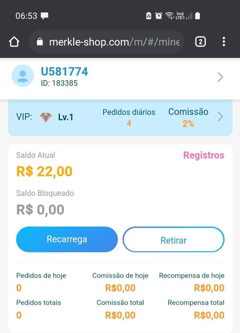 Fashion R$ 22.00 no cadastro fantástico