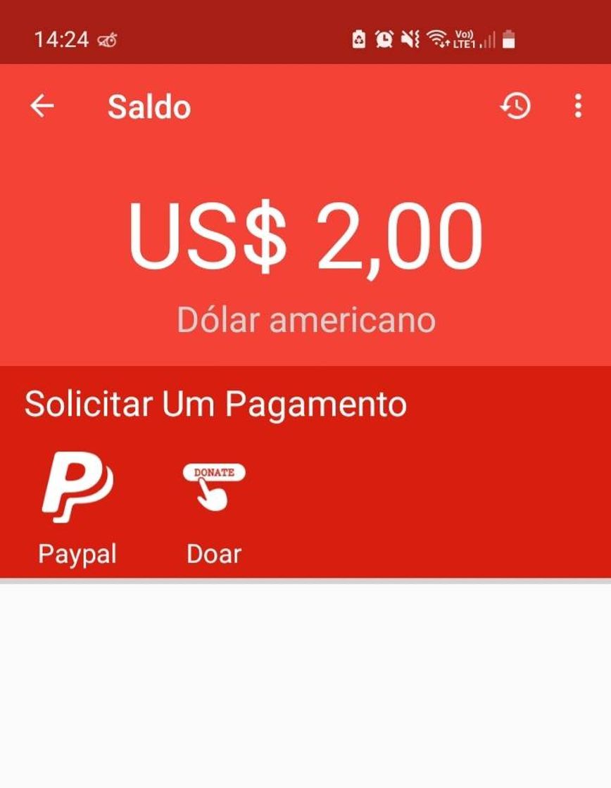 Fashion App pagando mais de US$ 1.00 por dia
