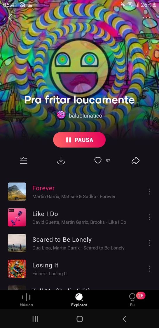 Music Eletrônica playlist.