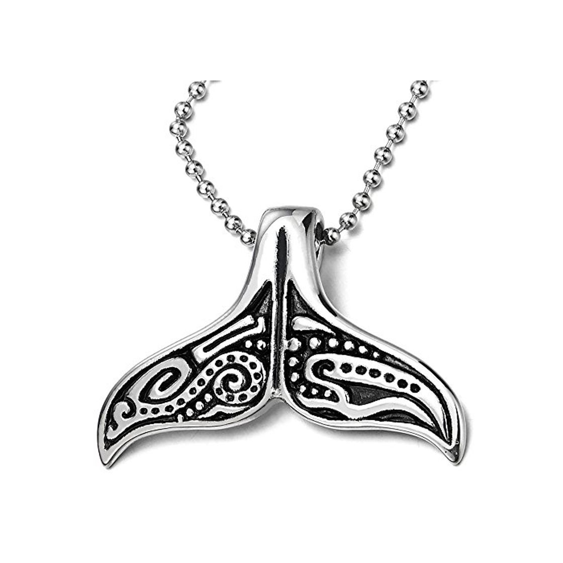 Social COOLSTEELANDBEYOND Vintage Ballena Delfines Cola Collar