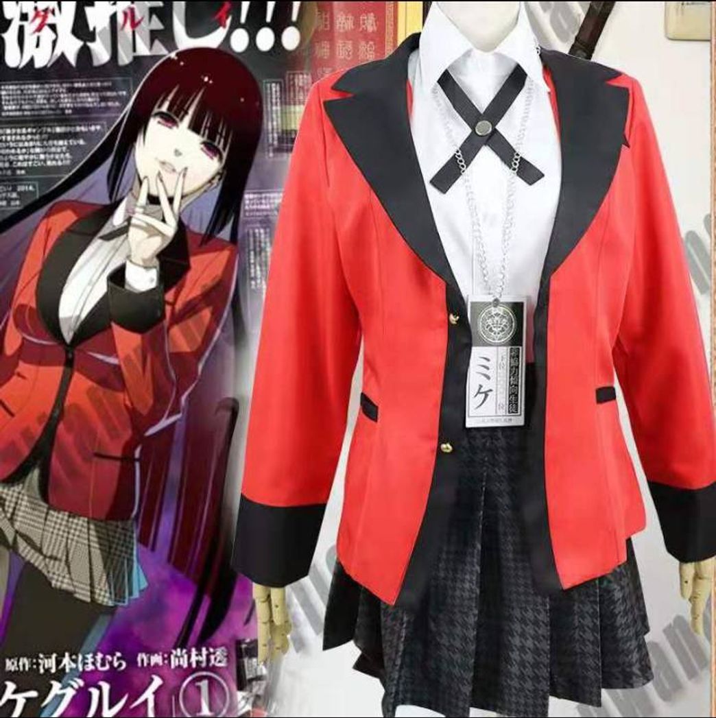 Fashion ﾉ Cosplay Kakegurui uniforme R$167