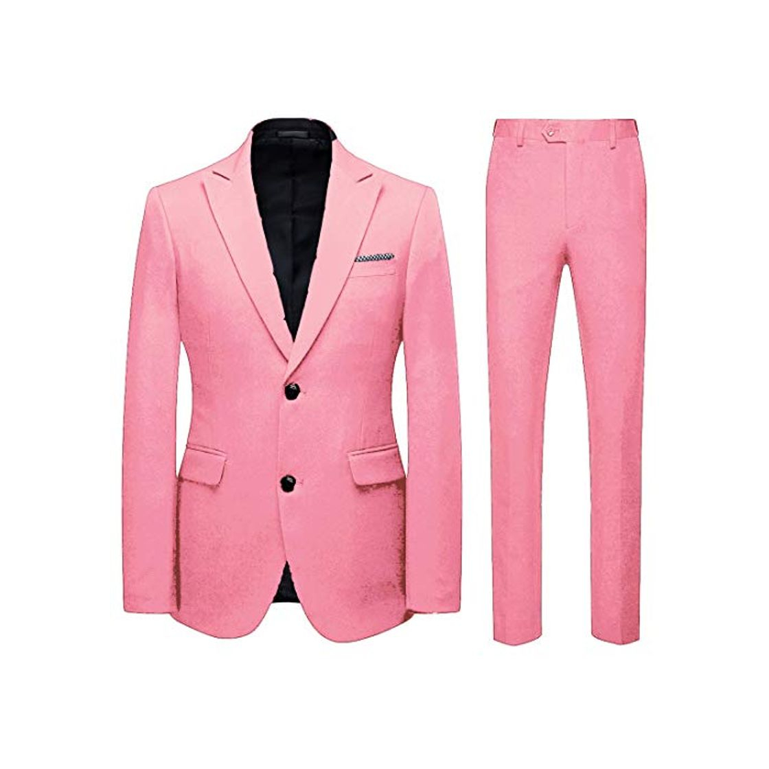 Producto HOTK Hombre por Encargo Sólido 2 Piezas de Solapa de Pico Slim Fit Trajes de Boda Novios Esmoquin para Hombres