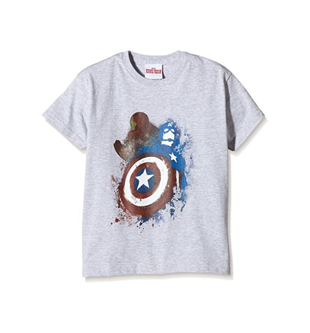 Fashion Marvel Captain America Civil War Painted Vs Camiseta, Gris