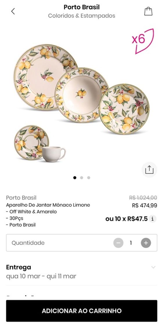 Moda Aparelho De Jantar Mônaco Limone Da Porto Brasil