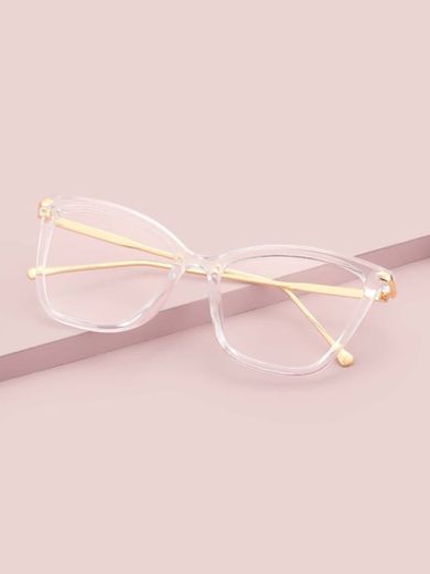 Óculos com armação transparente 