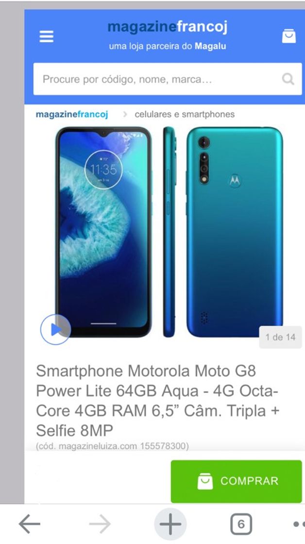 Producto Motorola Moto G8 Power Lite - Smartphone 64GB