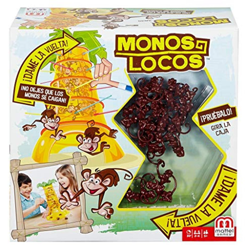 Social Mattel Games Monos locos, juego de mesa infantil