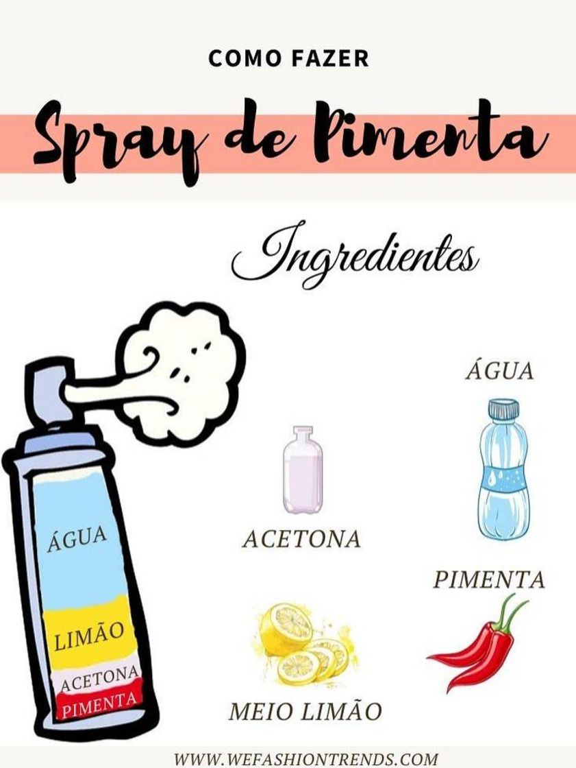 Fashion Spray de pimenta caseiro 