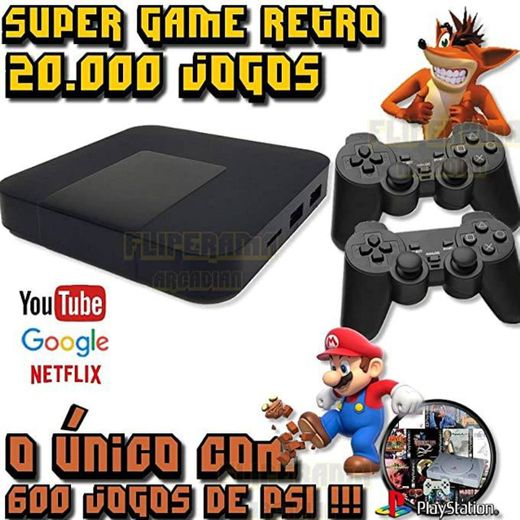 Vídeo Game Retrô 20.000 Jogos + 2 Controles USB + 600 Jogos 