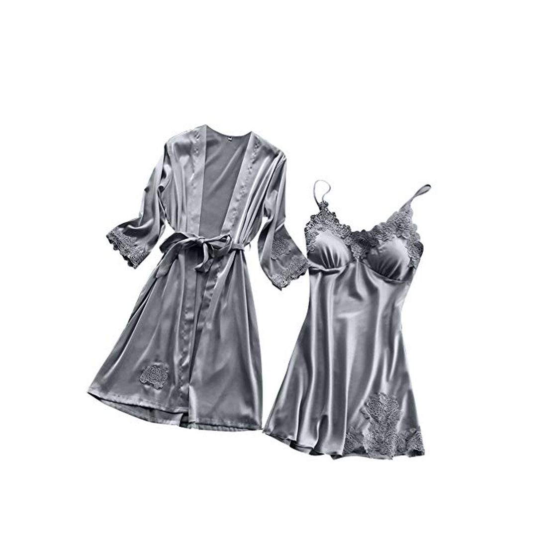 Product BHYDRY Conjunto de lencería de Mujer Pijamas Babydoll Ropa de Dormir Sexy Ropa Interior Abrigo de Encaje Ropa de Dormir