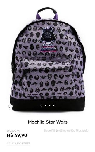Mochila Star Wars R$ 49