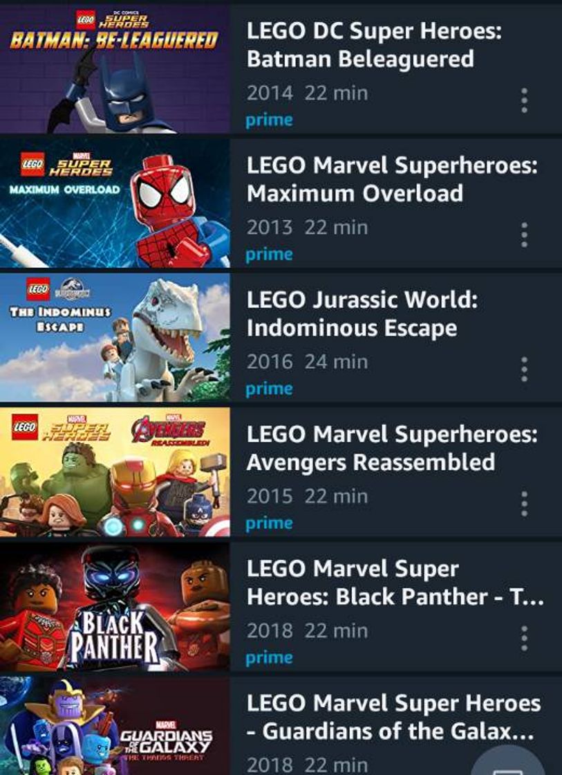 App Lego movies para maratonar