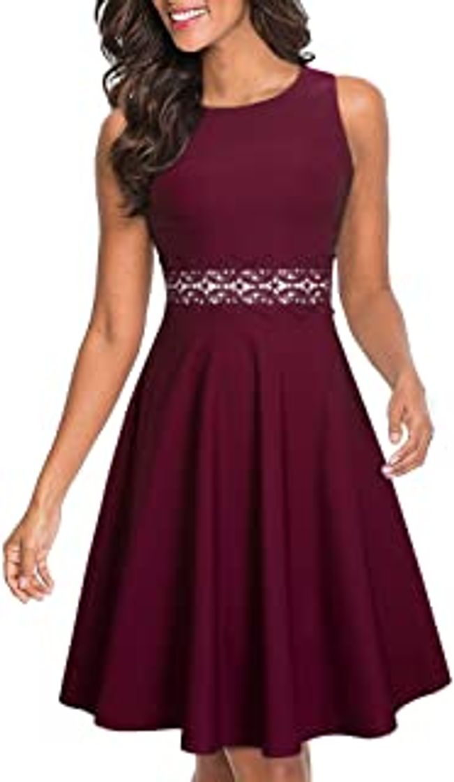 Lugar Mujer Vestidos Retro sin Mangas de Cóctel S CL010698-2