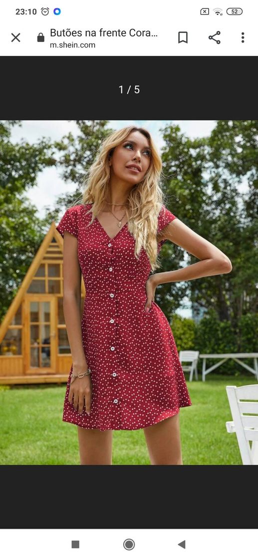 Moda Vestido floral vermelho ✨