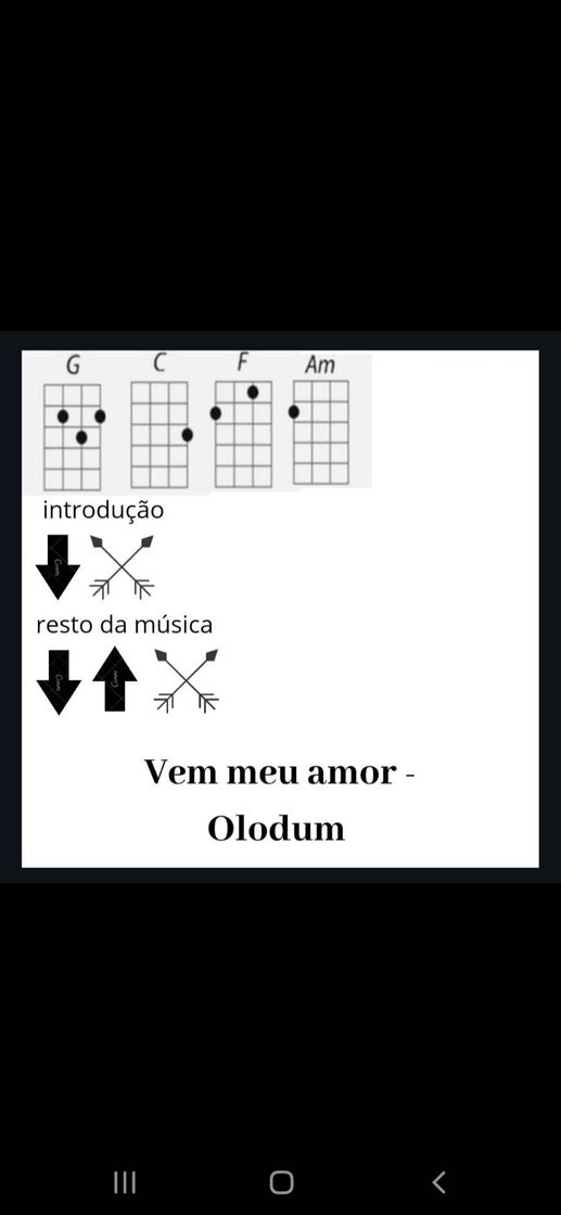 Moda Cifra "Vem meu amor" Olodum