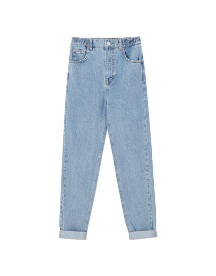 Moda Jeans mom goma cintura 