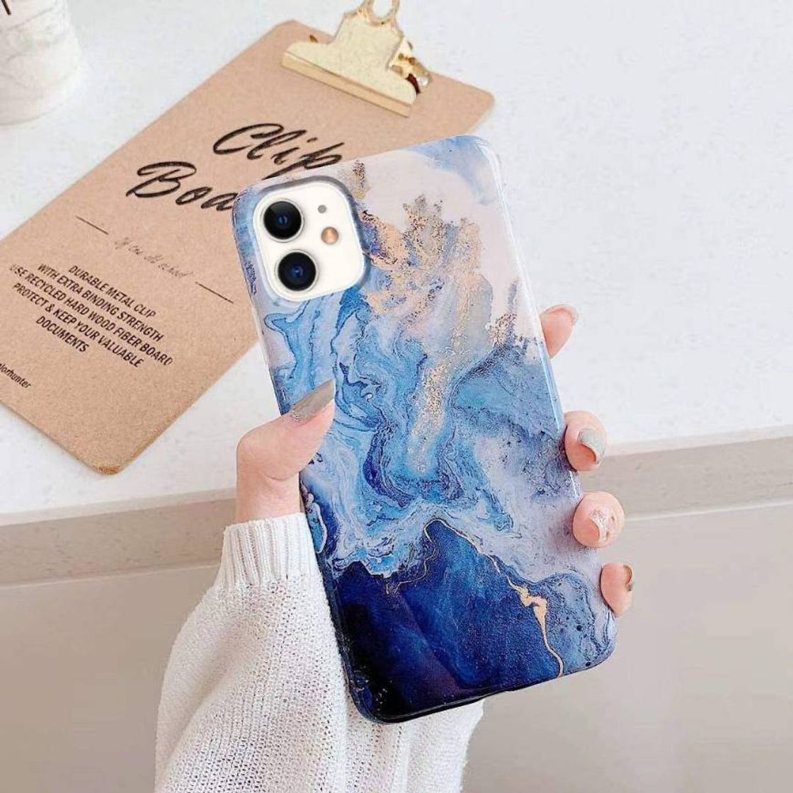 Fashion Ownest - Carcasa para iPhone 11, con diseño de mármol 