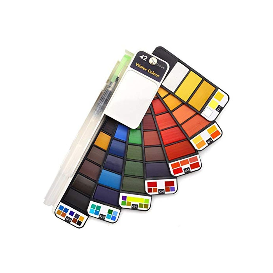 Social Acuarela sólida Pintura Pintura portátil Balight Sólido Conjunto de pintura de acuarela