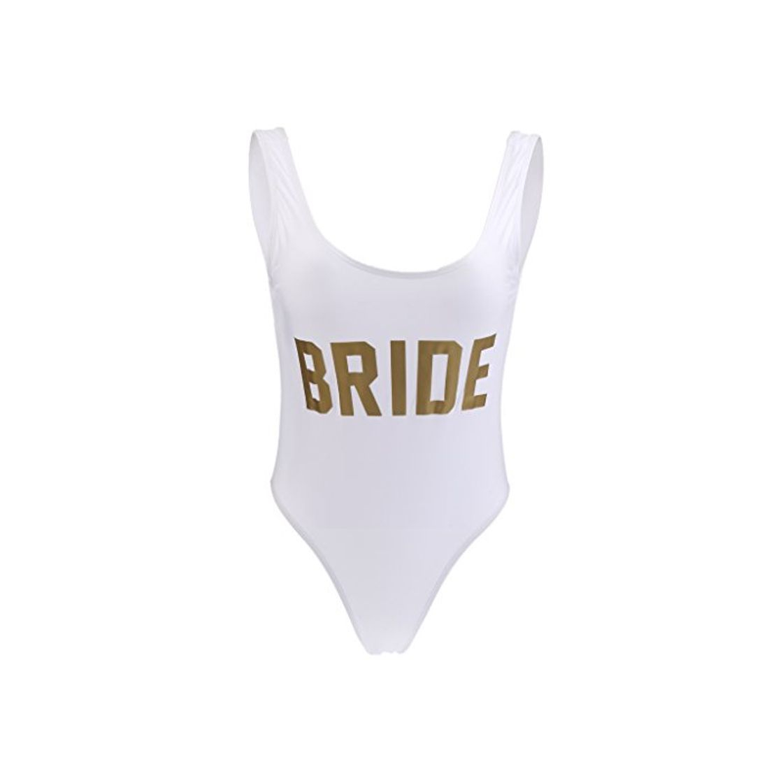 Fashion D DOLITY 1x Monokini Traje de Baño Playa Mujeres Letras Dorado Impreso