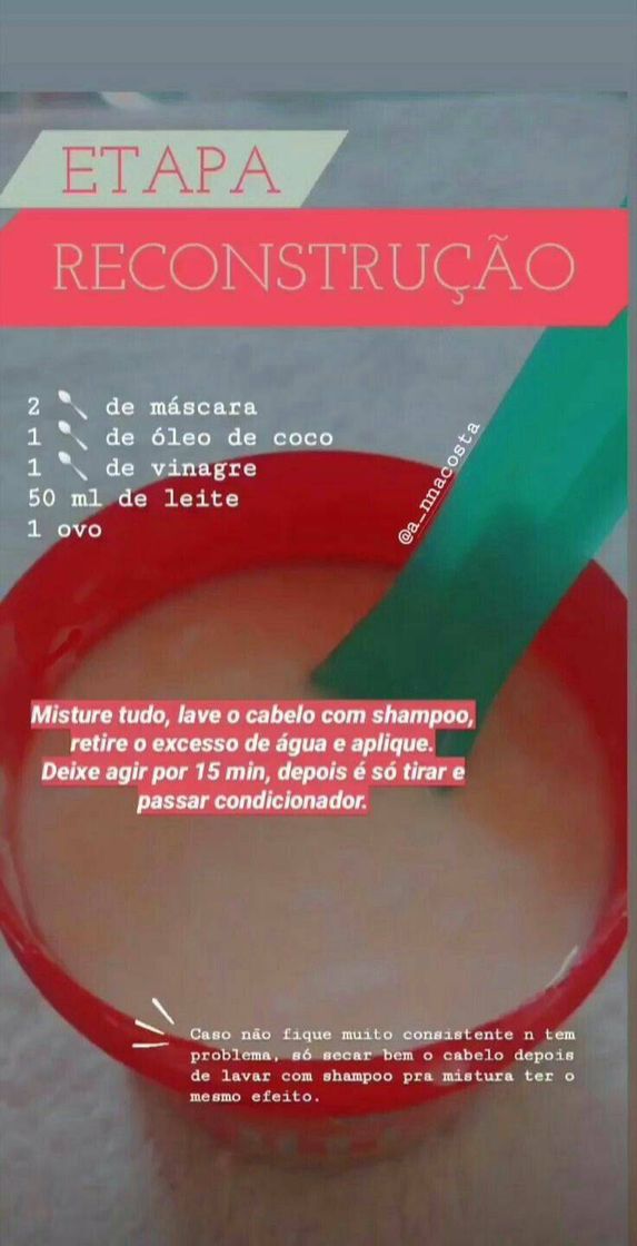 Social RECEITA PARA CABELOS