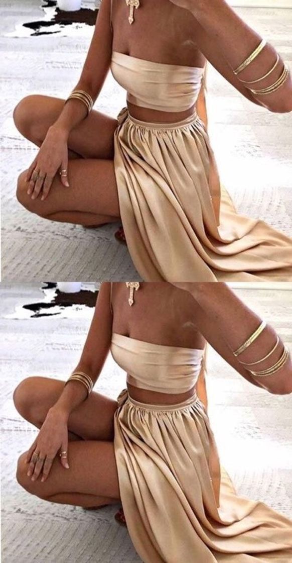 Moda Vestido bronze 🐚