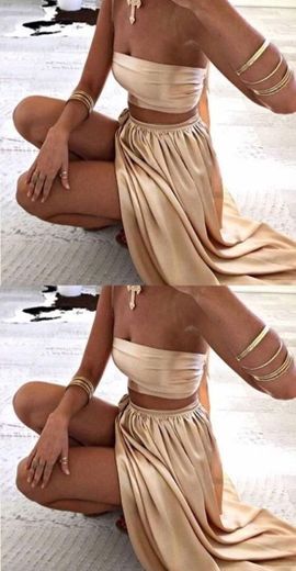 Vestido bronze 🐚