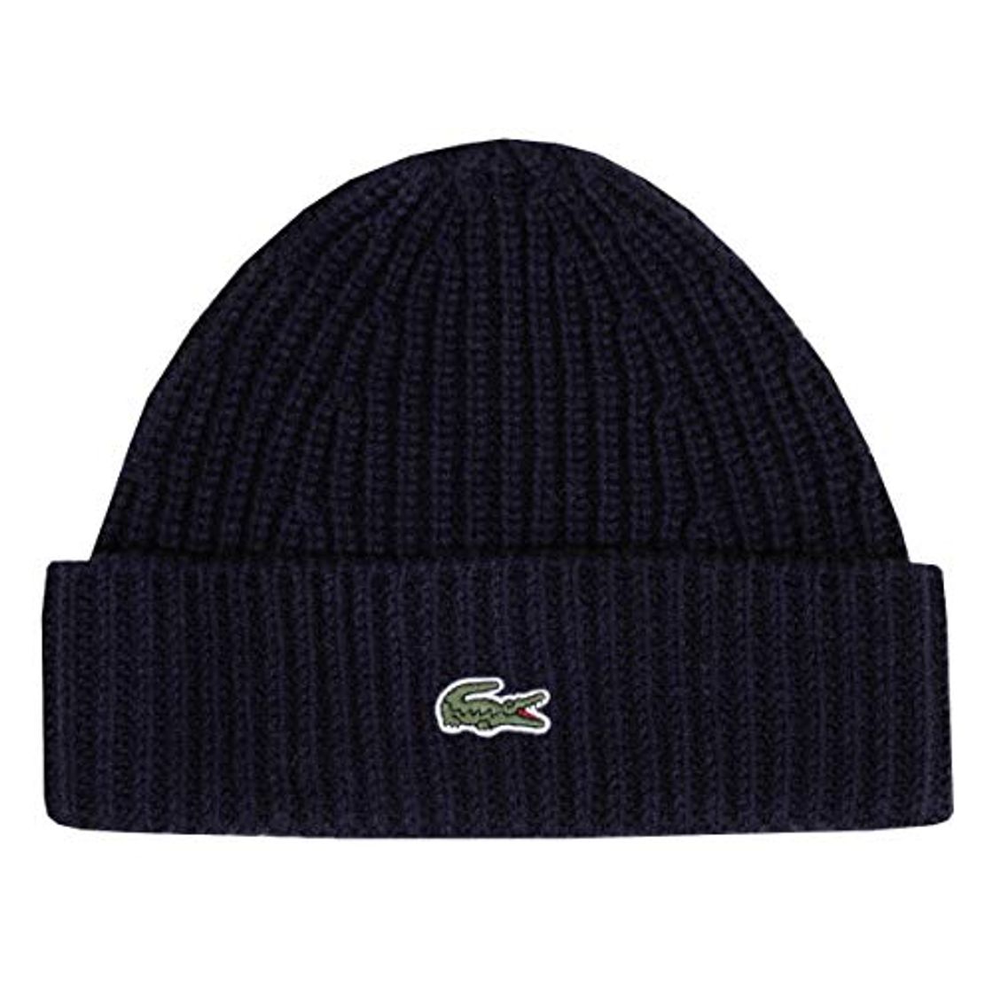 Moda Lacoste Gorro de punto para hombre RB4161, gorro de lana, ajuste regular