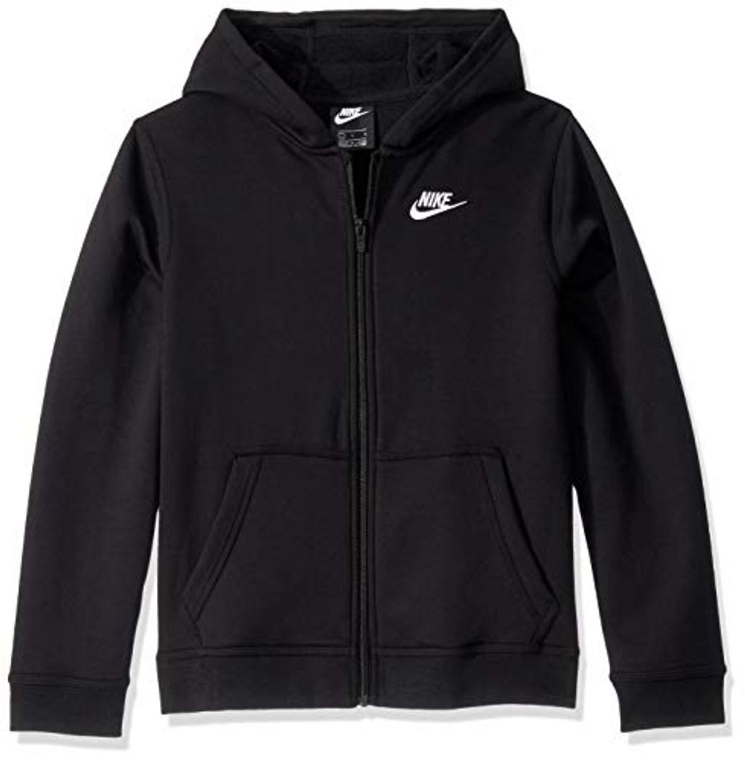 Moda NIKE B NSW Hoodie FZ Club Sudadera, Niños, Black/Black/