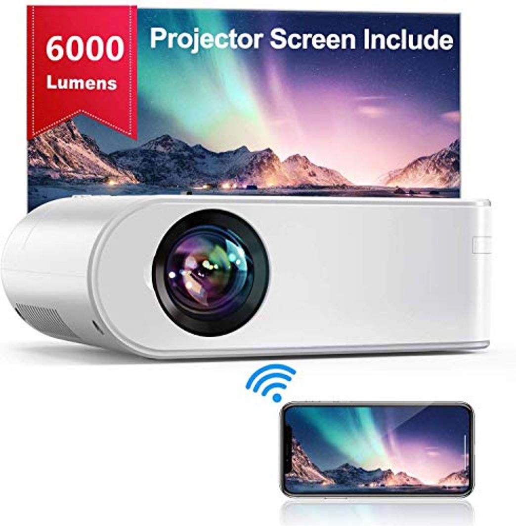 Producto Proyector WiFi, YABER Mini Proyector Portátil 5500 Lúmenes Resolución Nativa 720P Cine