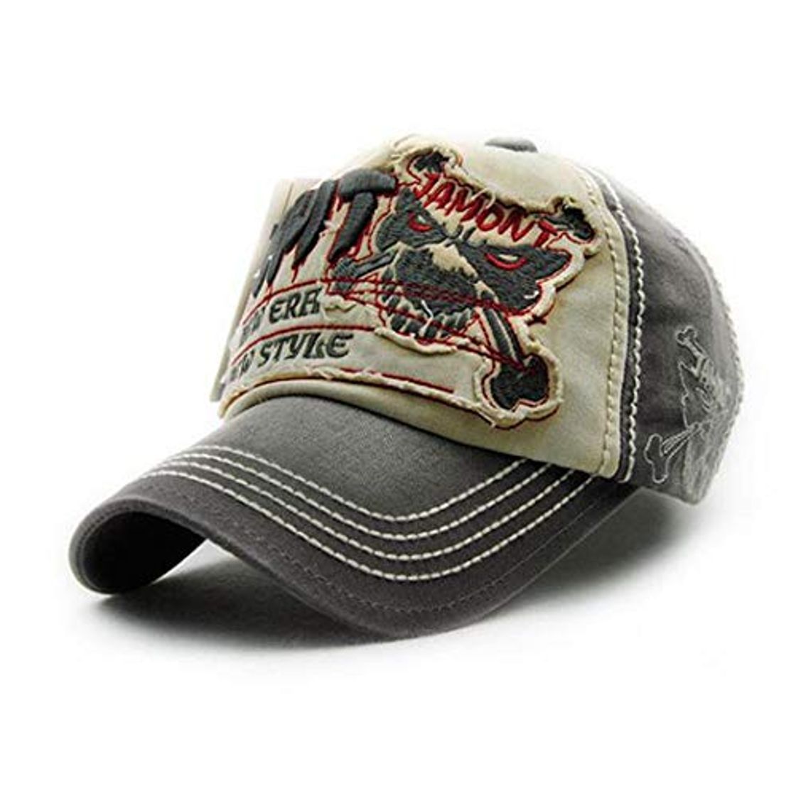 Fashion YZCX Wolf Embroidered Baseball Cap Men's Cotton Back Buckle Hat Ladies Adjustable