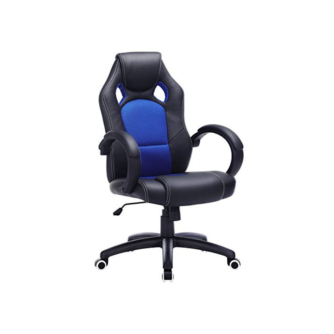 SONGMICS Racing Silla de Escritorio de Oficina Ergonómica Regulable con Ruedas
