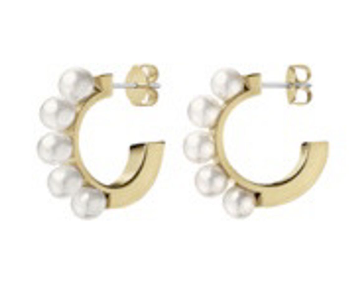 Moda Pearl hoop earrings | Calvin Klein