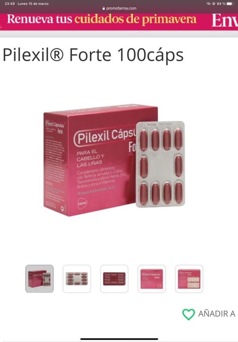 Producto Pilexil forte Para crecer la melena